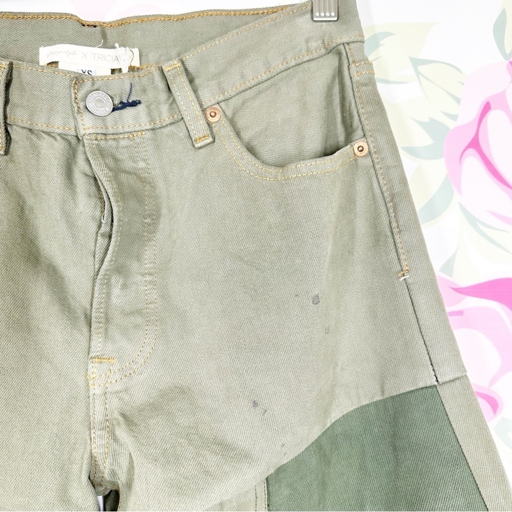 NEW Free People x Tricia Fix Reworked Denim Bell Wide Leg Flare Jeans XS - Picture 11 of 15